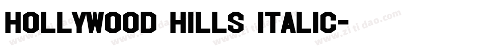 Hollywood Hills Italic字体转换